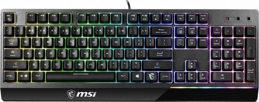 MSI Vigor GK30, Plunger Switches, Gold-plated connector, USB 2.0, RGB, US Layout Keyboard | S11-04US601-CLA