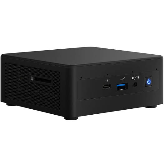 Intel Nuc 11 Mini PC, 11th Gen Core i5-1135G7, Iris Xe 4K Quad Display, 10nm Lithography, 40W TDP, 4 Cores, 8 Threads, M.2 + 2.5” SSD Slot, 4.20 GHz Frequency, Black | RNUC11PAHi50000