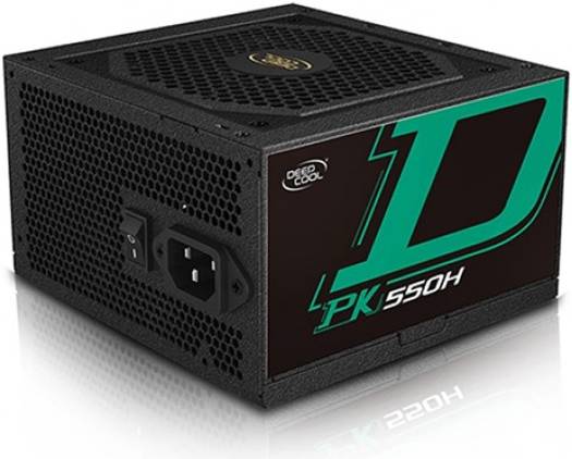 Deepcool PK550H 80+ Bronze Semi Modular Power Supply, ATX12V V2.5, 120mm Fan, Japanese Bulk Capacitor, Efficiency?85%, 100,000 Hours, Black | R-PC350D-NA0B-BE