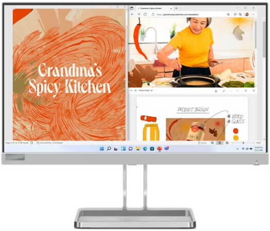 Lenovo L22i-40 Monitor, 21.5" FHD IPS Display, 75Hz Refresh Rate, 4ms (Extreme Mode) Response Time, AMD FreeSync Technology, 16.7m Color Support, 16 9 Aspect Ratio, Cloud Grey | 67AEKACBAE