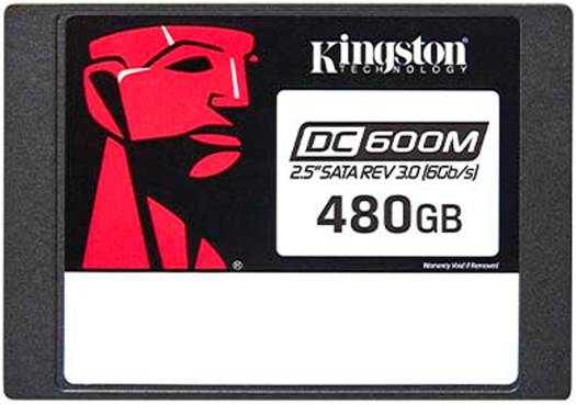 Kingston DC600M 2.5" SATA Enterprise SSD, 480 GB Capacity, Up to 560MB/s Read & 470MB/s Write, Consistent Latency, IOPS, Reliable QoS, Black | SEDC600M/480G