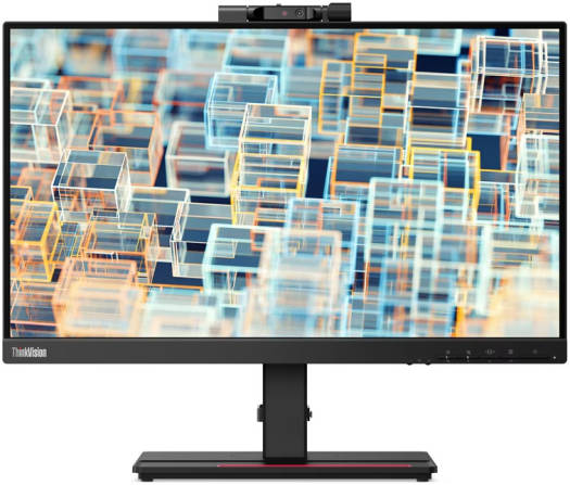 Lenovo ThinkVision T22v-20 Conferencing Monitor, 21.5 FHD IPS Display, 60Hz Refresh Rate, Up to 4ms Response Time, Built-In Camera, Microphone & Speakers, Integrated 1080p IR RGB Camera | 61FBMAT6UK