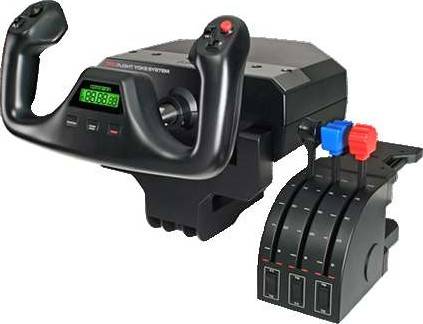 Logitech G Saitek PRO Flight Yoke System, Professional Simulation Yoke and Throttle Quadrant, 3 Modes, 75 Programmable Controls, Configurable Throttle Knobs, Steel Shaft, USB, PC - Black | 945-000004