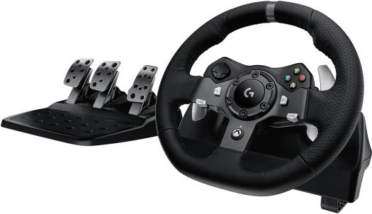 Logitech G920 Driving Force Racing Wheel & Floor Pedals, Real Force Feedback, Stainless Steel Paddle Shifters, Leather Steering Wheel Cover for Xbox Series X|S, Xbox One, PC, Mac, Black | 941-000124