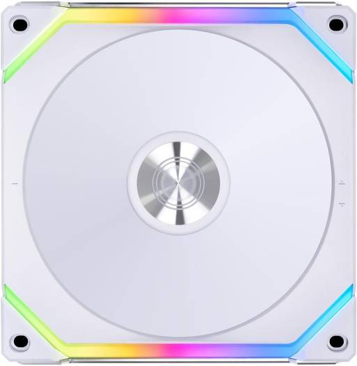 Lian li UNI Fan SL140 V2 ARGB Case Fan, PBT+PC+Aluminum Materials, 140mm Fan, Up to 1600RPM Fan Speed, Up to 77.6CFM Airflow, Fluid Dynamic Bearing, Single Pack, White | UF-SL140V2-1W
