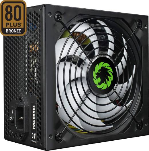 GameMax GP-650 80 Plus Bronze 650W Active PFC PSU casing with full black mesh cables ATX12V  Ver.2.30 compliant with ATX12V Ver.2.31High efficiency PSU,