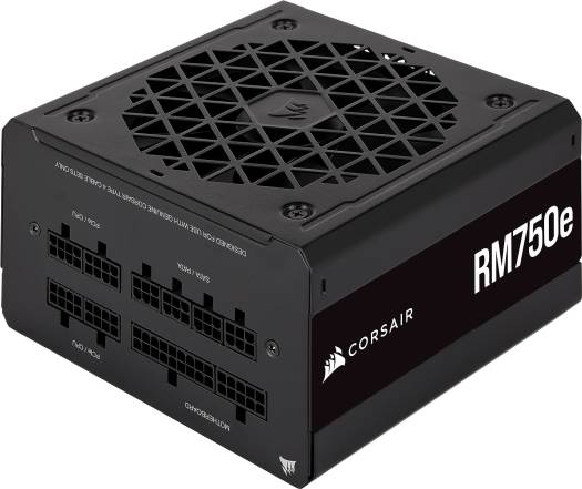 Corsair RM750e Fully Modular Low-Noise ATX Power Supply, 750W Power, ATX 3.0 & PCIe 5.0 Compliant, 105°C-Rated Capacitors, 80 PLUS Gold Efficiency, Modern Standby Support, Black | CP-9020262-UK