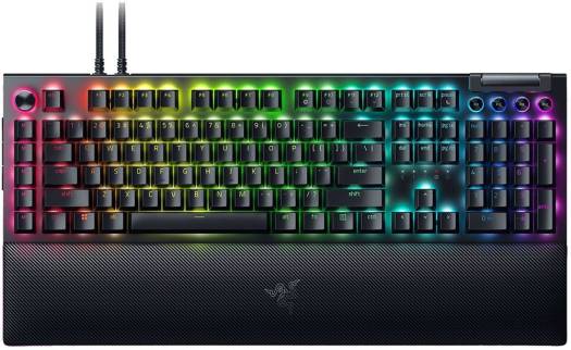 Razer BlackWidow V4 Pro RGB Mechanical Gaming Keyboard, Razer Yellow Switches, Command Dial, 5 Dedicated Macros Keys, English US Layout, Detachable Type-C Cable, Black | RZ03-04681800-R3M1