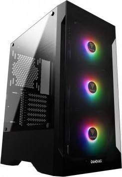 Gamdias TALOS E2 Tempered Glass Gaming Case, 3x 120mm RGB Fans, Handy Control Centre, Simple RGB Management | TALOS E2