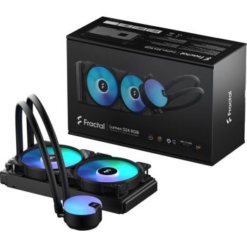 Fractal Design 240mm Lumen S24 RGB Liquid Cooler, Pre filled CPU Water Cooling System | FD-W-L1-S2402