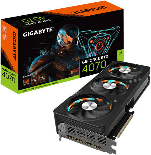 GIGABYTE GeForce RTX 4070 GAMING OC Graphics Card, 12 GB GDDR6X 192-bit Memory, 2565 MHz Core Clock, 5888 CUDA Cores, 21 Gbps Memory Speed, PCI-E 4.0, 1x HDMI, 3x DP | GV-N4070GAMING OC-12GD