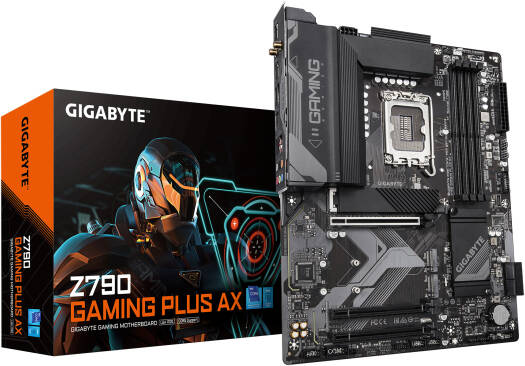 GIGABYTE Z790 Gaming Plus AX DDR5 ATX Motherboard, Intel Z790 Chipset, 4x DDR5 DIMM Slot, 256GB Max Memory, 1x PCIe 4.0 x16 Slot, 3x PCIe 4.0 x4 M.2 , Black | Z790-GAMING-PLUS-AX