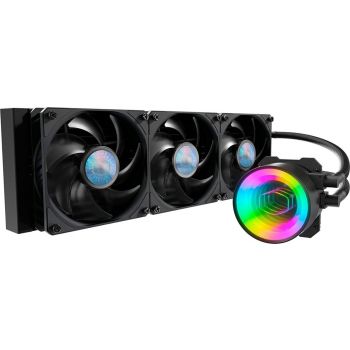 Cooler Master MasterLiquid ML360 Mirror TR4 Edition Liquid Cooler, Triple SickleFlow 120 Fans, ARGB Controller, Non-LED, 4-Pin (PWM), Black | MLX-D36M-A18PK-T1