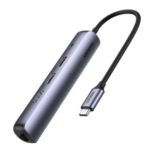 Ugreen Ultra Slim 5-in-1 USB C Hub, 4K HDMI Display, 1Gbps Ethernet Port, 100W PD Charging, Aluminum Alloy Material, Compatible With MacBook / iPad Pro/ XPS / Chromebook Etc | 10919