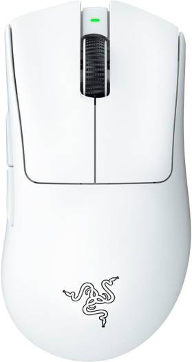 Razer Deathadder V3 Pro Gaming Mouse, Focus Pro 3K Optical Sensor, 30000 Max DPI Sensitivity, Optical Mouse Switches Gen-3, 5 Programmable Buttons, 100% PTFE Feet, White | RZ01-04630200-R3G1