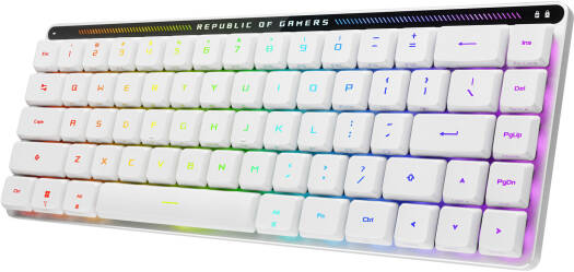 ASUS ROG Falchion RX Low Profile 65% Wireless Gaming Keyboard, Pre-lubed ROG RX Red Low-Profile Optical Switches, Integrated Silicone Dampening Foam, ABS Keycaps, AR layout, White | 90MP03EC-BKCA10