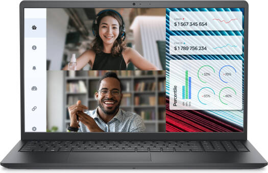 Dell Vostro 3520 Laptop, 15.6" FHD WVA 120Hz Display, Intel Core i3-1215U Processor, 8GB RAM, 512GB SSD, Intel UHD Graphics, English Keyboard, FreeDOS, Black | DCCUDEL11352DI3BX001