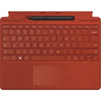 Microsoft Surface Pro Signature Keyboard With Slim Pen 2, For Surface Pro 8 & Surface Pro X, Poppy Red, English Layout | 8X8-00021
