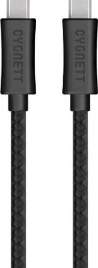 Cygnett USB C to USB C Cable, 10GBPS Light Speed 3.1GEN, Fast Charging, 20x Faster, Compatible for USB C Laptop, Tablet, Android, Samsung, Huawei, Xiaomi, Google, 1M/3ft - Black | CY2044PCTYC