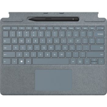 Microsoft Surface Pro Signature Keyboard With Slim Pen 2, For Surface Pro 8 & Surface Pro X, Ice Blue, English | 8X8-00041