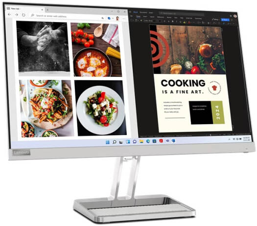 Lenovo L27i-40 27" FHD IPS Monitor, 4ms Response Time, AMD FreeSync, 100Hz Resfresh Rate  16.7M Colors with 99% sRGB, 2x3W Speakers, Eyesafe 2.0 & Low Blue Light, 2*HDMI /VGA, Cloud Gray | 67ABKAC4AE