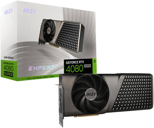 MSI GeForce RTX 4080 Super Expert Graphics Card, 16GB GDDR6X 256-Bit Memory, 2610MHz Boost Clock, 23 Gbps Memory Speed, 10240 CUDA Cores, PCI Express Gen 4 Interface | 912-V511-238