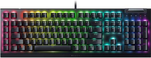 Razer BlackWidow V4 X Mechanical Keyboard, Razer Green Switches, Wired Connectivity, Multi-Functional Roller, 6 Dedicated Macro Keys, Doubleshot ABS Keys, ENG-ARAB Layout, Black | RZ03-04703500-R391