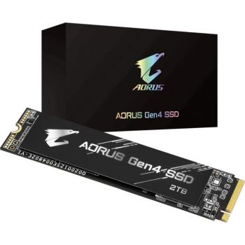 Gigabyte Aorus Gen4 M.2 2280 2TB PCI-Express 4.0 x4, NVMe 1.3 3D TLC Internal Solid State Drive (SSD) | GP-AG42TB