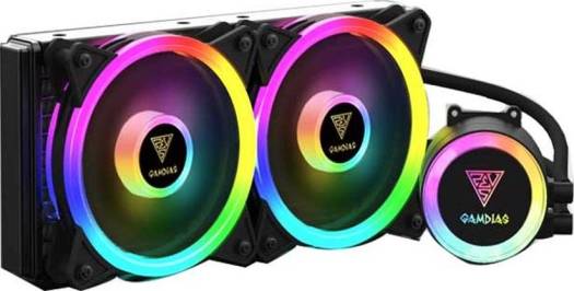 Gamdias Chione M2-240 Lite ARGB CPU Liquid Cooler, Copper Base Plate, Aluminum Radiator, 2400 RPM Fan Speed, 48.16 CFM Air Flow, Hydraulic Bearing, Black | GD-CHIONE-M2-240-LITE2