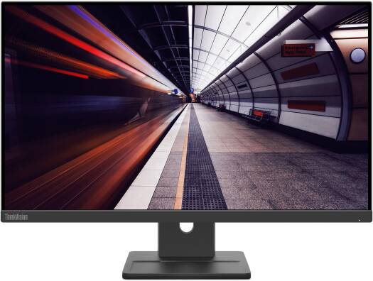 Lenovo logo ThinkVision E24-30 24" FHD Monitor, IPS Panel with NearEdgeless Dispaly, 100Hz Refresh Rate, 4ms Response Time, 99% sRGB Color Gamut with 16.7M Colors, 2 x 2W Speakers, Black | 63EDMAT2UK