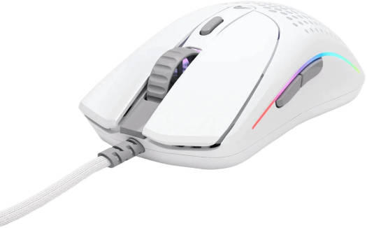 Glorious Model O2 Wired RGB Gaming Mouse, Ultralight 59-gram Weight,  26,000 DPI BAMF 2.0 Sensor, Crisp Switches Rated for 80M Clicks, RGB Lighting, G-Skates Mouse Feet, White | GLO-MS-OV2-MW