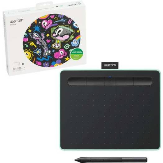 Wacom Intuos S Bluetooth Creative Pen Tablet – (Small, Pistachio Green) | CTL-4100WLE-N