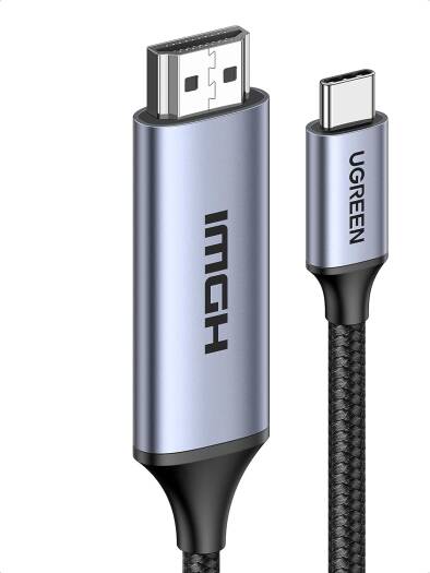 UGREEN 8K USB C to HDMI Cable, 8K@60Hz,4K@240Hz/144Hz,HDMI 2.1 Type C Adapter,Compatible iPhone 15, iPad 10/Pro/Air/Mini,Samsung Galexy Series, MacBook, Surface Pro7,Huawei P60 Pro, 2 Meters | 15850