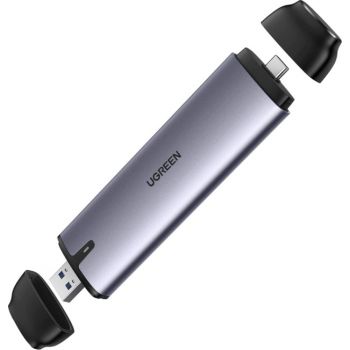 Ugreen 2 In 1 M.2 External SSD Enclosure Adapter, USB C 3.1 Gen 2 to SATA B M B-Key, 6Gbps, With UASP, Compatible with Samsung / WD / Crucial /  Kingston Tool Free | 70533