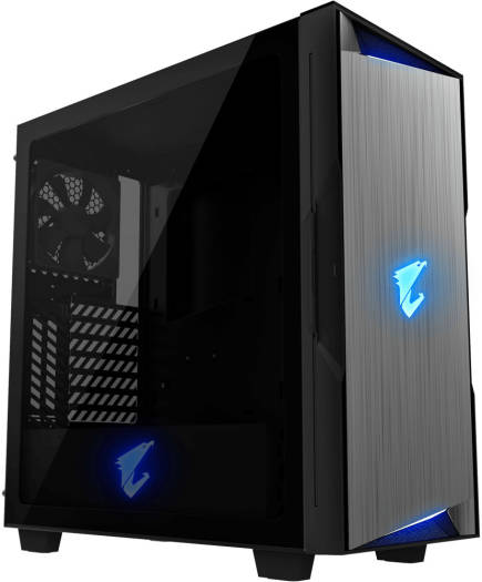 GIGABYTE AORUS C300 GLASS GB-AC300G, Mid Tower, Mini-ITX/M-ATX/ATX, Black | GB-AC300G