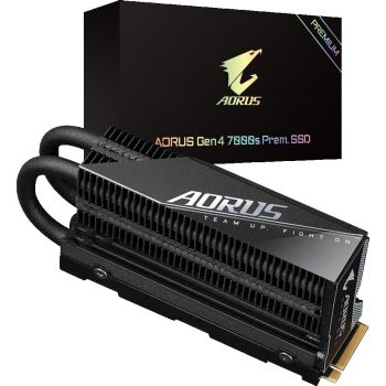 Gigabyte Aorus Gen4 7000s Prem. 2TB SSD, DDR4 2GB External Cache, PCI-Express 4.0 x4 Interface, Up to 6850 MB/s Write Speed, 3D TLC Nand Flash, M.2 2280 Form Factor | GP-AG70S2TB-P