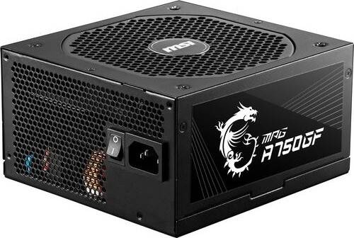 MSI MPG A750GF 750W Power Supply, 80 Plus Gold Modular, 6 x PCIe Connectors PSU, 140mm Cooling Fan, Intel ATX12V | 306-7ZP0B18-CEO
