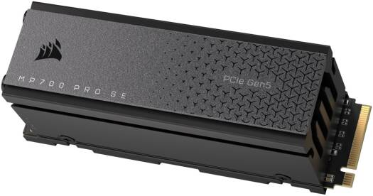 Corsair MP700 PRO SE PCIe 5.0 x4 NVMe 2.0 M.2 2TB Internal SSD With Air Cooler, 12400MB/s Sequential Read Speed & 11800MB/s Write Speed, 3D TLC NAND Technology, Black | CSSD-F2000GBMP700PROS