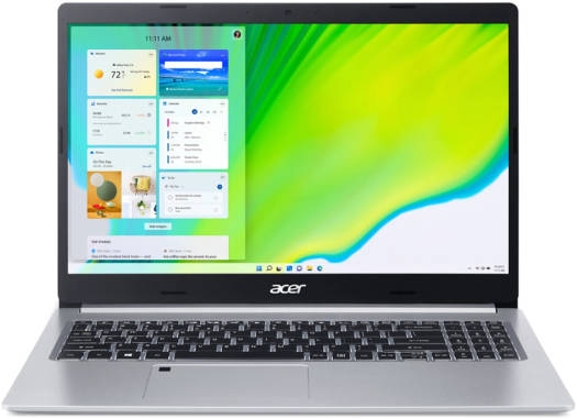 Acer Aspire 5 A515 Laptop, 15.6" FHD 1920 x 1080 Display, AMD Ryzen 7 5700U Processor, 8GB RAM, 1TB HDD, AMD Radeon RX 640 2GB GPU, Non-Backlit ENG KB, Free DOS, Pure Silver | NX.A8CEM.007