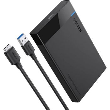 UGREEN 2.5" Hard Drive Enclosure, USB 3.0 to SATA III, For 2.5 Inch SSD & HDD 9.5mm - 7mm, Support Max 6TB | 30848