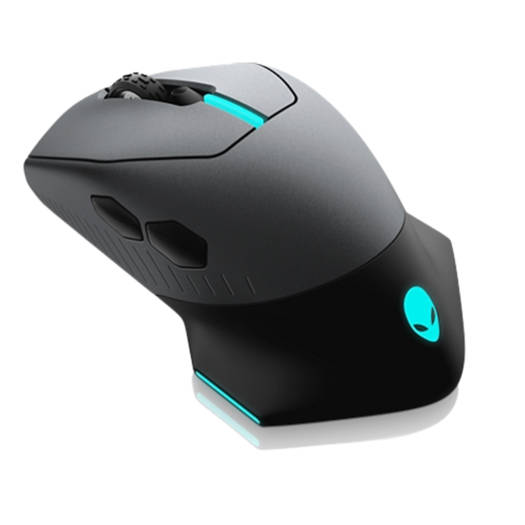 Dell Alienware 610M Wired/Wireless Gaming Mouse, 16000 DPI Resolution, 7 Buttons, 40G Acceleration, 1000Hz Polling Rate, 350 Hours Run Time, USB Interface, Dark Side of the Moon | 545-BBCI