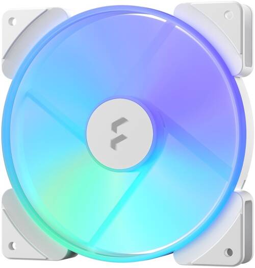 Fractal Design AL-14 Prisma 140mm Addressable RGB PWM Fan, 103.85 CFM Airflow, Up to 1700RPM, LLS Bearing, 3-Pin RGB Connector, 4-Pin PWM, White | FD-FAN-PRI-AL14-PWM-WT