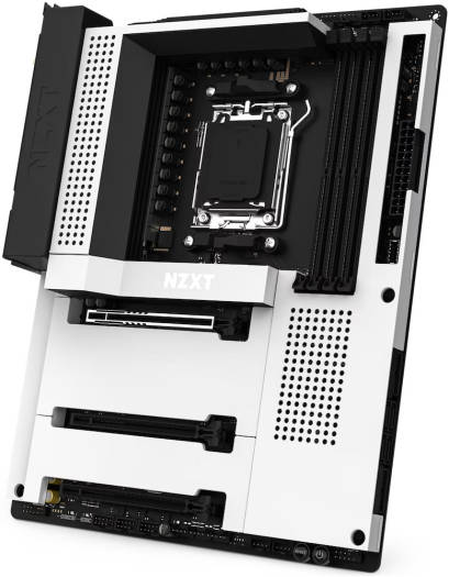 NZXT AMD B650E N7 AM5 ATX Motherboard, AMD B650 Chipset, 2-Channel 4x DDR5 DIMM, Max 128GB Memory, PCIe 5.0 ×16, AMD RDNA 2 Graphics, 1x HDMI,  2.5G LAN, USB 2.0x2  USB Type-C, White | N7-B65XT-W1