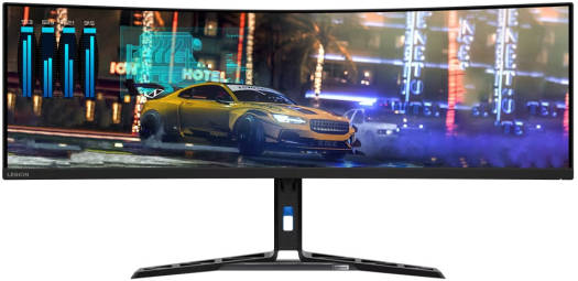 Lenovo Legion R45w-30 45" DQHD Curved Gaming Monitor, 165Hz / 170Hz (OC) Refresh Rate & 1ms (MPRT), 3Wx2 Speakers, 16.7M Colors, AMD FreeSync, USB-B/USB-C, HDMI 2.1 / DP 1.4, Black | 67B1GAC3AE