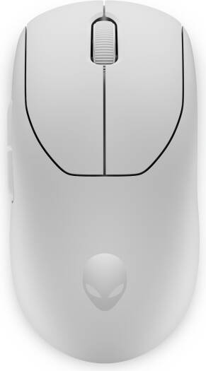 Dell Alienware Pro Gaming Mouse, Symmetrical Form Factor, 6 Fully Programmable Buttons, 26,000 DPI Resolution, 2.4GHz Gaming Wireless & Wired, 2m Braided Cable, Lunar Light | 545-BBFN