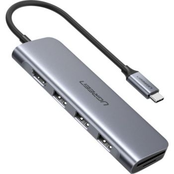 UGreen USB C Hub, USB C HDMI Adapter 6 in 1 Type C Hub with 4K USB C to HDMI, SD TF Card Reader, 3 USB 3.0 Compatible for M1 MacBook Pro, Galaxy Note 10 S10 S9 S8 Plus, Chromebook | 70410