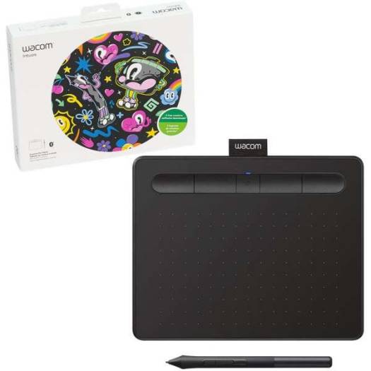 Wacom Intuos S Bluetooth Creative Pen Tablet – (Small, Black) | CTL-4100WLK-N