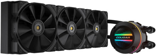 Cougar Poseidon GT 360 ARGB AIO Liquid CPU Cooler, 2000 RPM PWM Fans, 4.24 mmH2O, 82.48 CFM Air Flow, Rotatable Water BlockZrO? Bearing, 2510-3Pin, LGA 115X 1700, AMD AM5 / AM4, Black | GT 360 ARGB