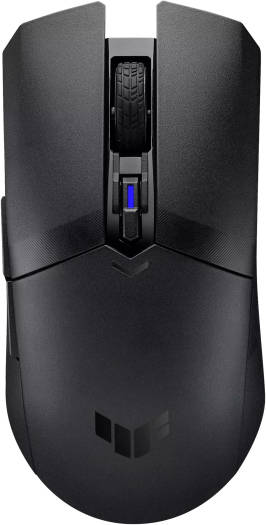 ASUS TUF M4 Gaming Wireless Gaming Mouse, Dual Wireless Modes, Bluetooth/RF 2.4 GHz, 12000 DPI Optical Sensor, 6 Programmable Buttons, Works with AA or AAA Batteries, Black | 90MP02F0-BMUA00