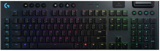 Logitech G915 LIGHTSPEED Wireless RGB Keyboard (Clicky), Bluetooth, LIGHTSYNC RGB, 5 Dedicated G-Keys Dedicated media control, English US Layout | 920-009111